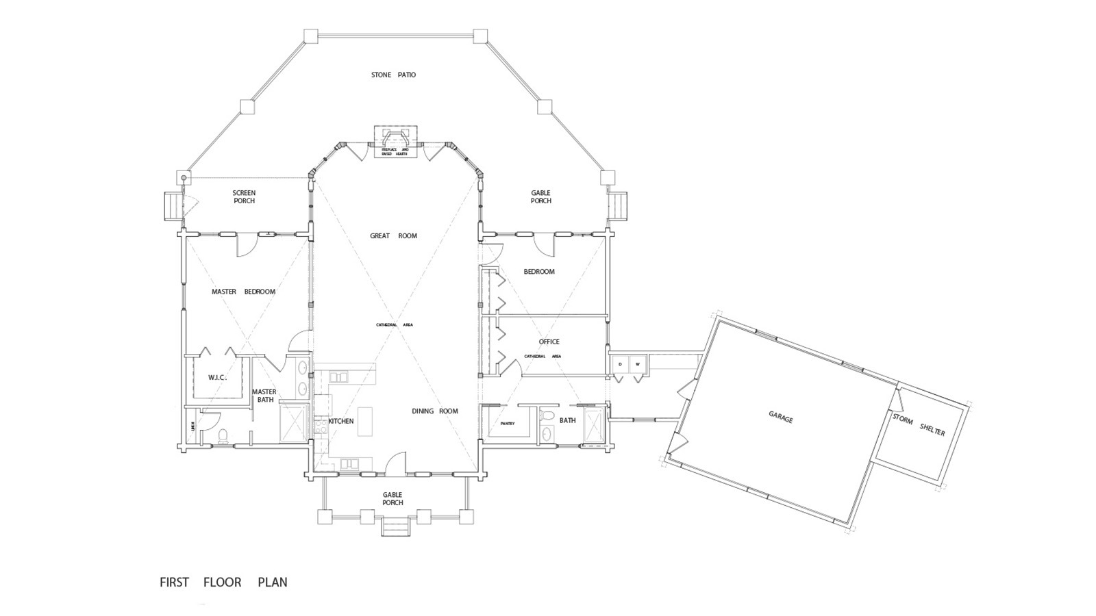 Real Log Homes Mountain Home Ranch Floor Plan